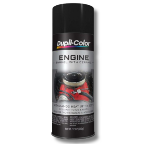 Engine Enamel Ceramic Black High Gloss Acrylic Spray Paint 340g - Dupli-Color | Universal Auto Spares