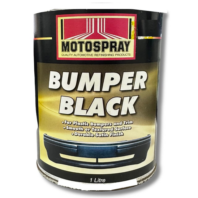 Bumper Black Smooth & Textured Surface Satin Finish 1L - Motospray | Universal Auto Spares