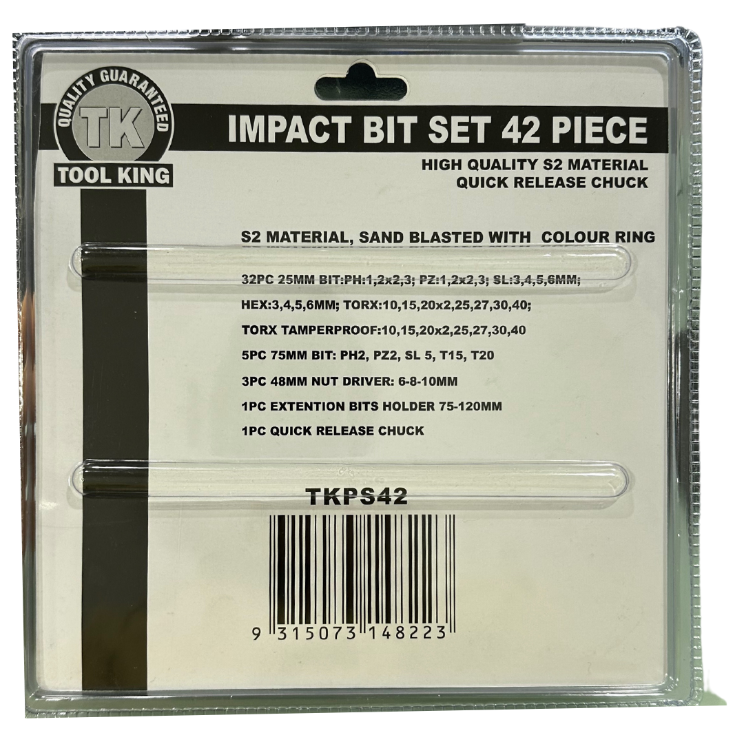 Impact Power Bit Set 42 Piece - Tool King
