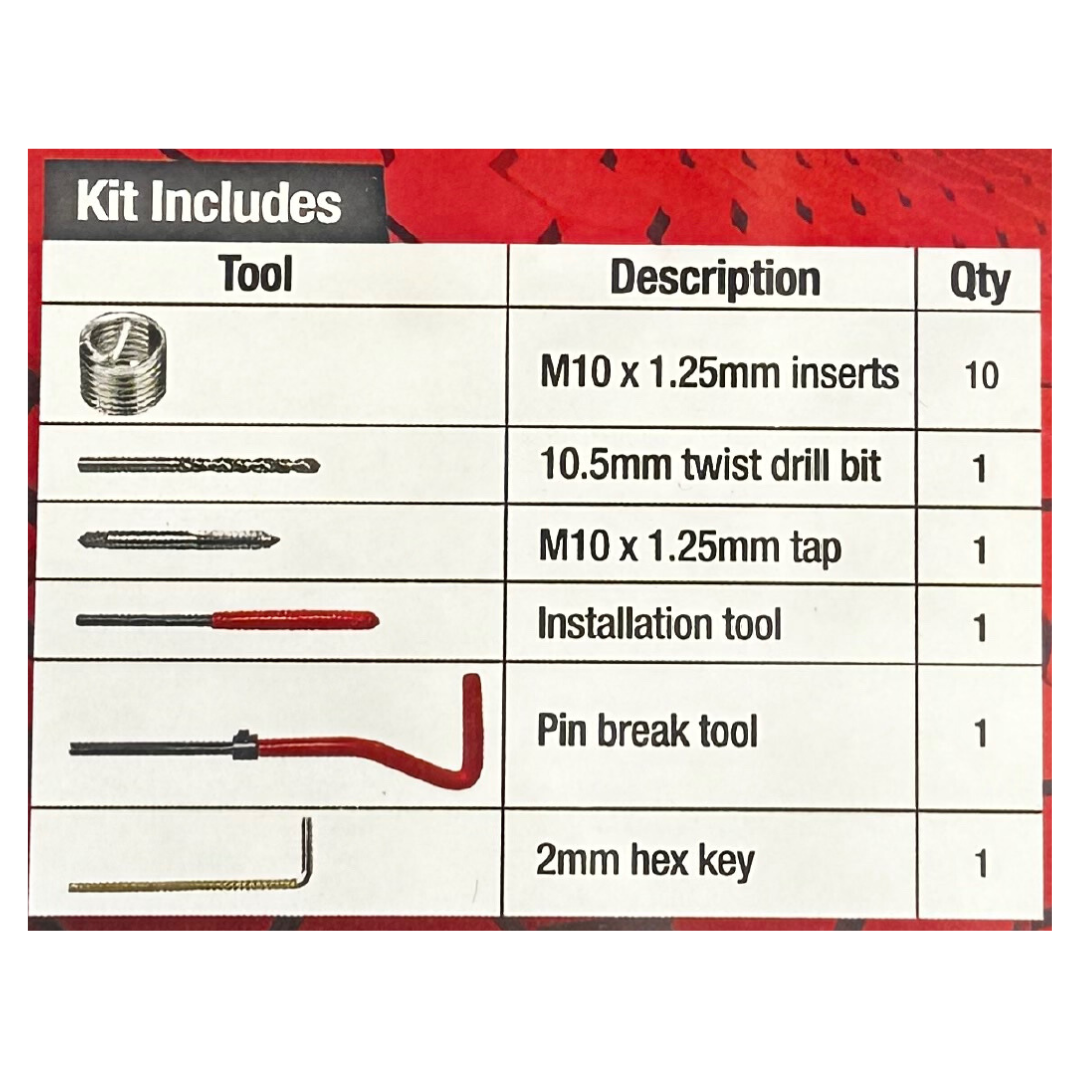 15 Piece Coil Insert Thread Repair Took Kit - PKTool