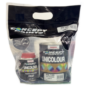 Grey MS-100 2K Primer 1L & Primer-Harderner Fast 250mL Kit - Concept Paints