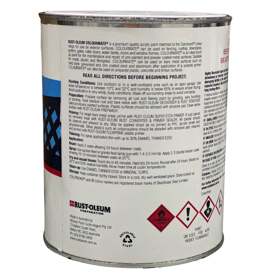 Iron Stone Outdoor Paint Colourmate Colorbond 1L - Rust-Oleum