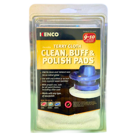 Reusable Terry Cloth Clean, Buff & Polish Pads - KENCO | Universal Auto Spares