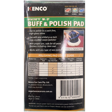 High Density Synthetic Wool Reusable Buff & Polish Pad - KENCO