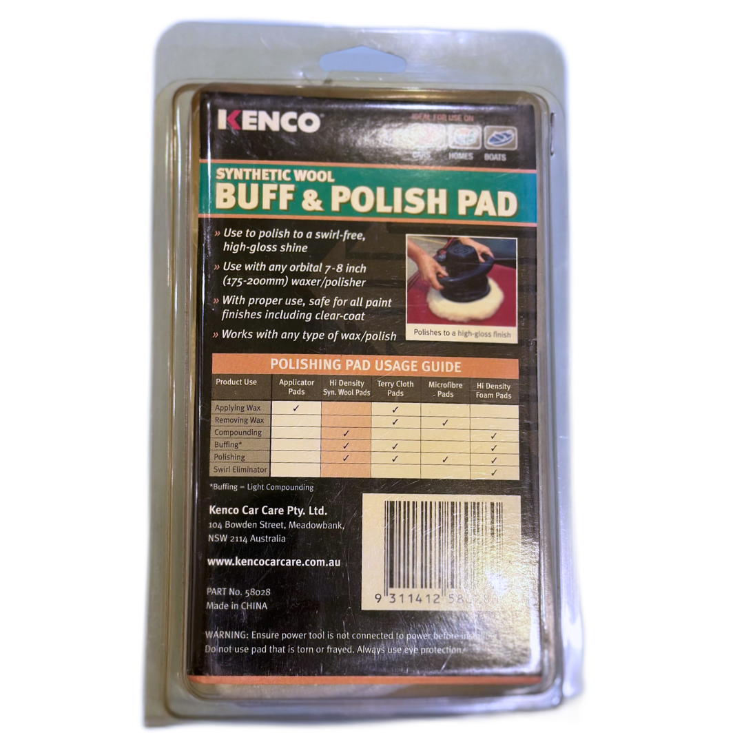 High Density Synthetic Wool Reusable Buff & Polish Pad - KENCO