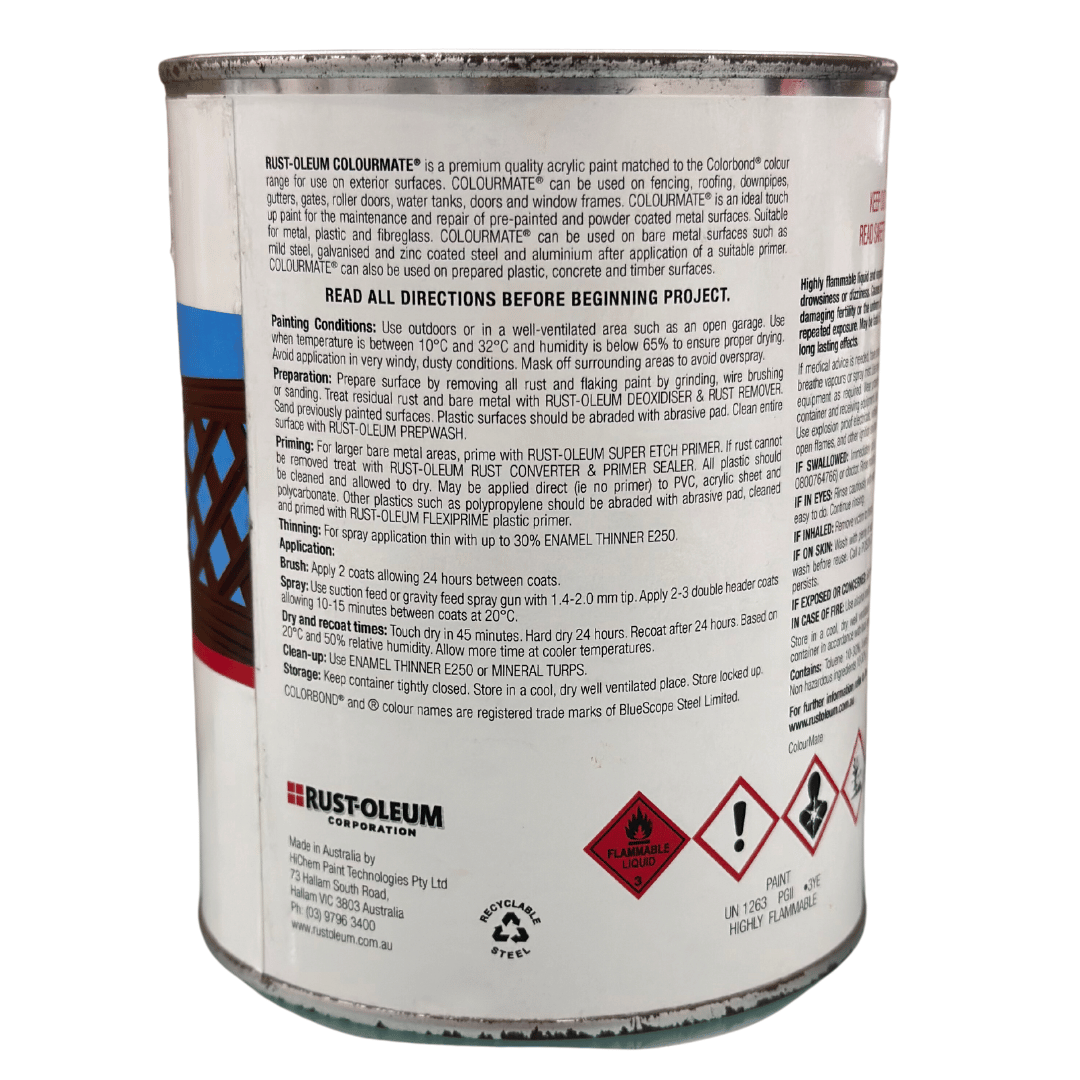 Terrain Outdoor Paint Colourmate Colorbond 1L - Rust-Oleum