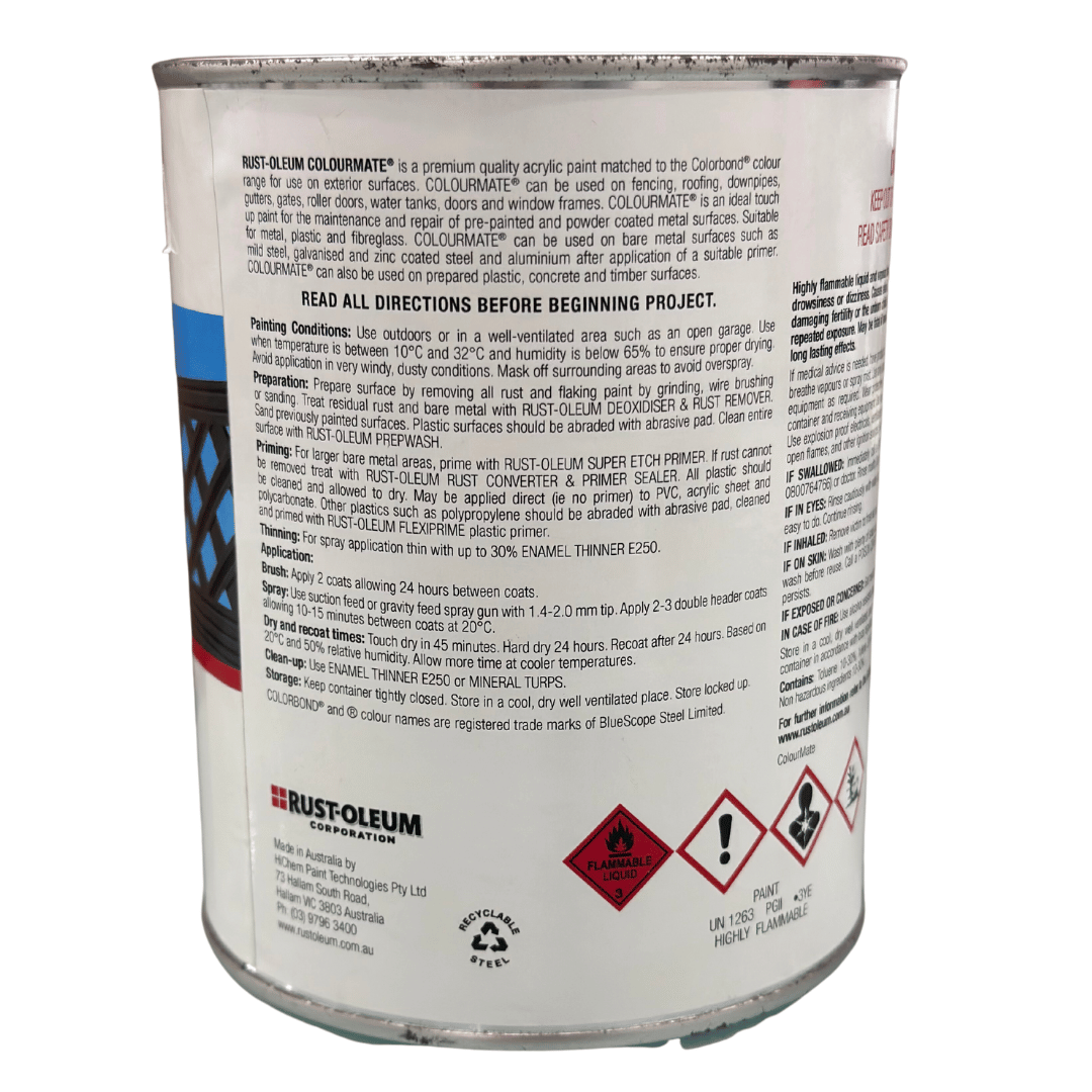 Basalt Outdoor Paint Colourmate Colorbond 1L - Rust-Oleum