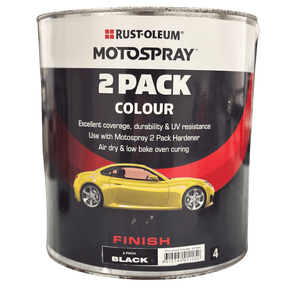 2 Pack Black Motospray Excellent Coverage & Durability - Rust-Oleum