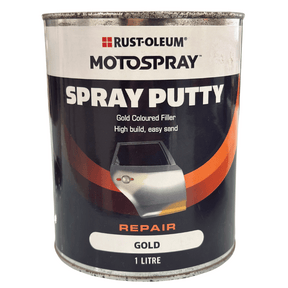 Gold Filler Spray Putty Repair, High Build & Easy Sand 1L - Rust-Oleum