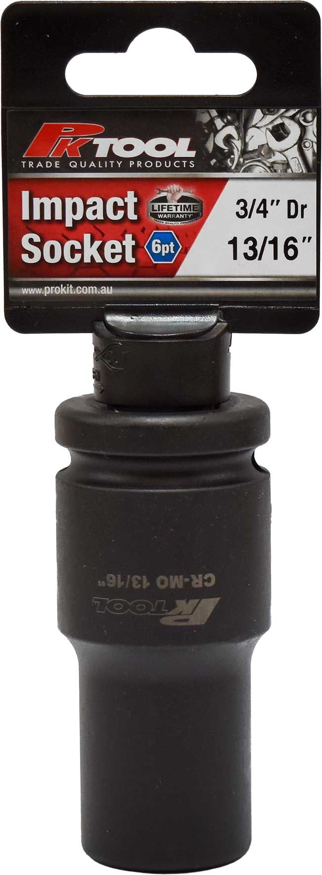 13/16" Impact Socket 3/4" Dr - PKTool