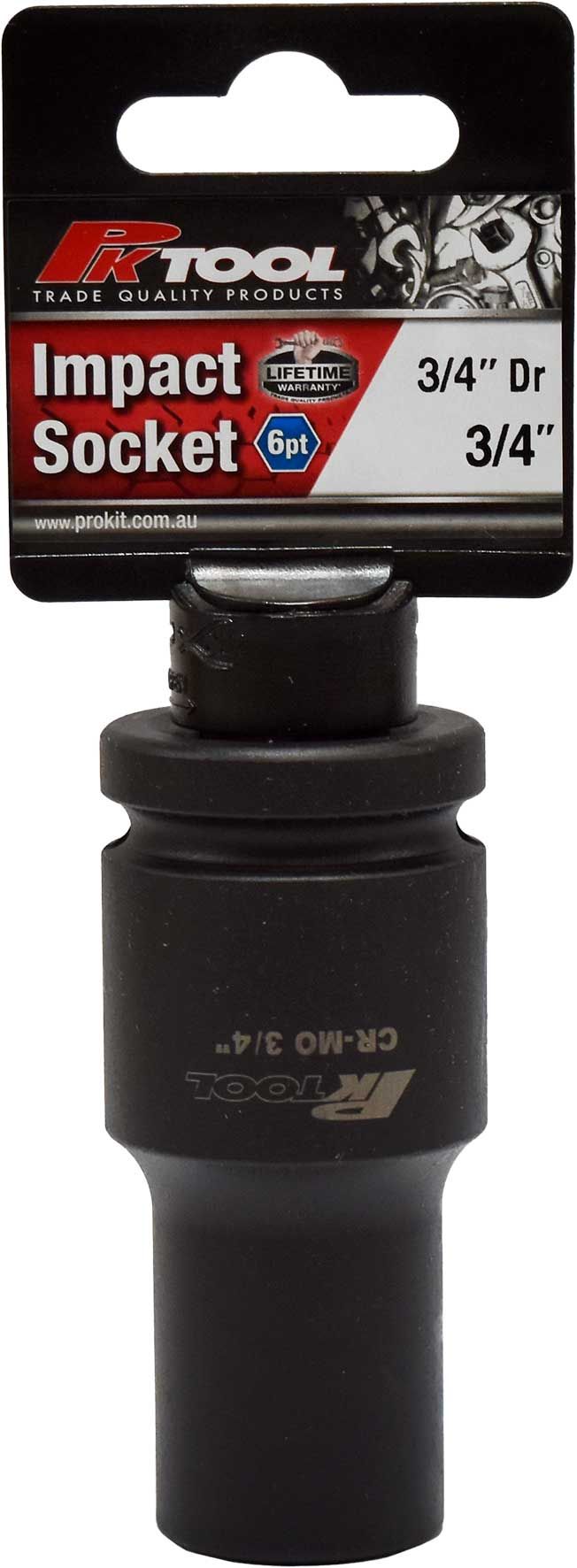 3/4" Impact Socket 3/4" Dr - PKTool