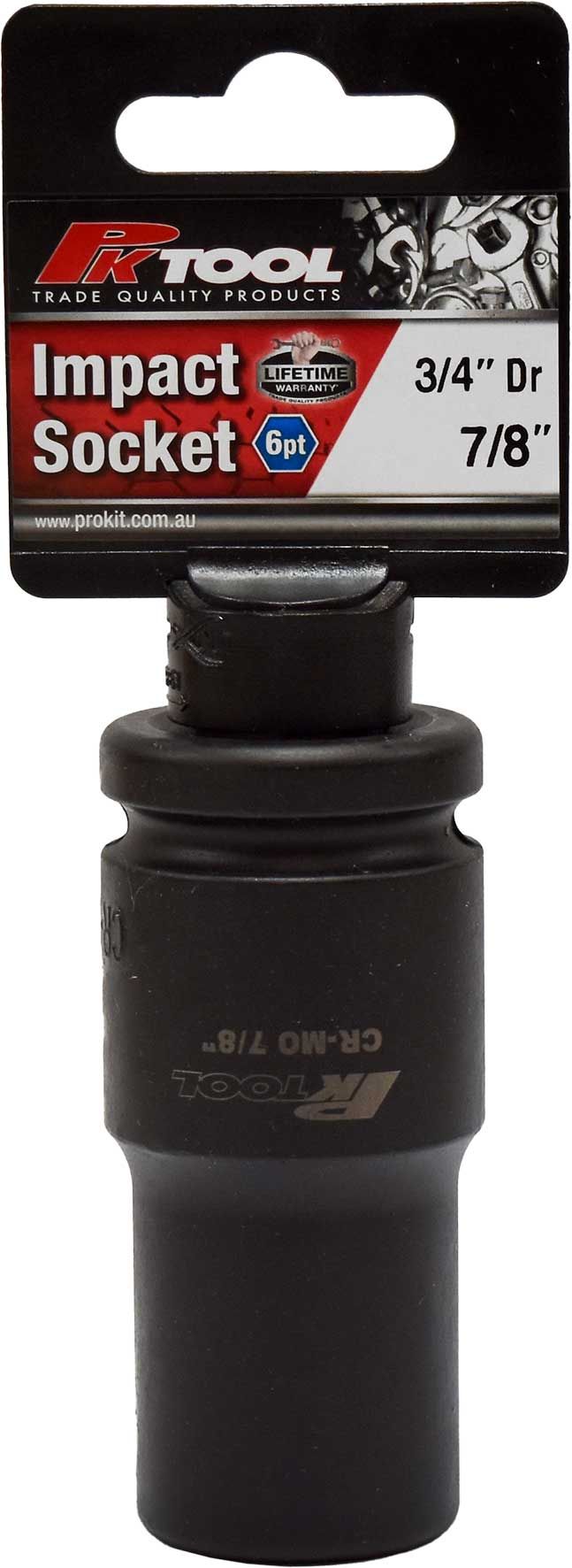 7/8" Impact Socket 3/4" Dr - PKTool