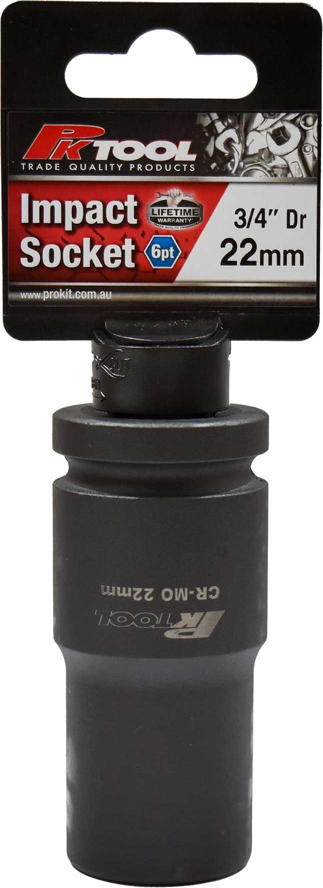 22mm Impact Socket 3/4" Dr - PKTool