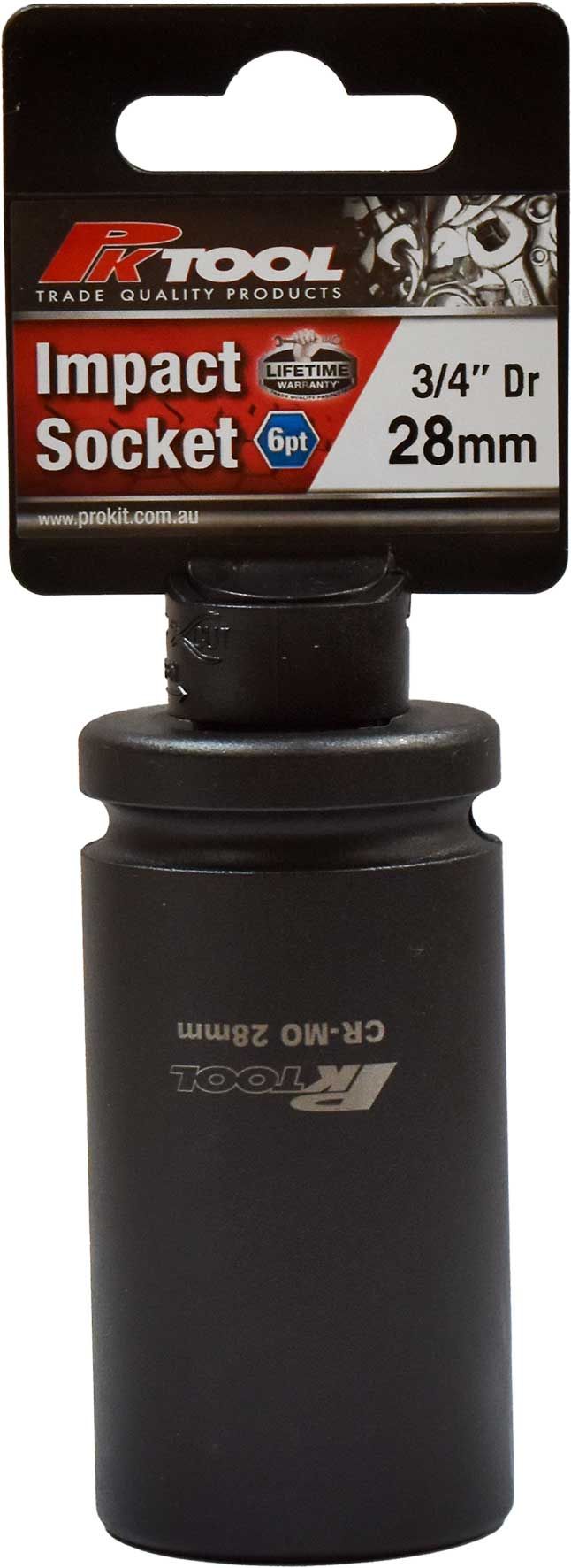 28mm Impact Socket 3/4" Dr - PKTool