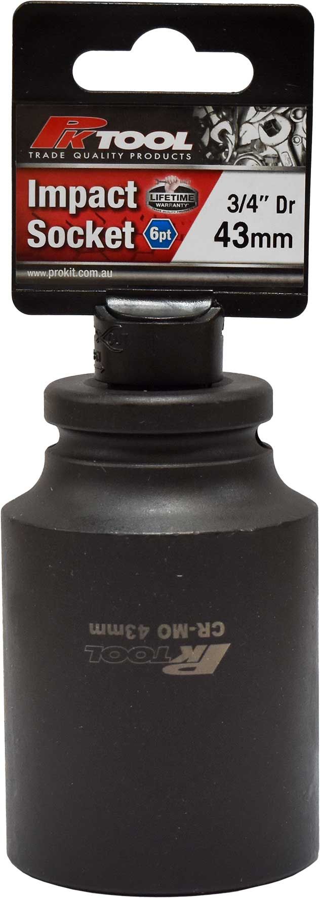 43mm Impact Socket 3/4" Dr - PKTool