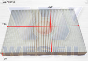 Cabin Filter RCA322P Fits Chrysler WACF0191 - Wesfil