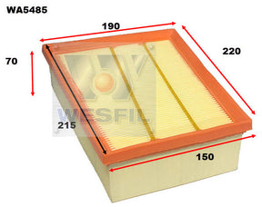 Air Filter A1985 Fits Renault WA5485 - Wesfil