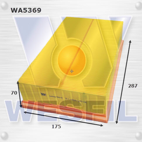 Air Filter A1858 Fits Audi/Skoda/VW WA5369 - Wesfil | Universal Auto Spares