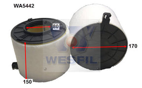Air Filter A2001 Fits Audi WA5442 - Wesfil