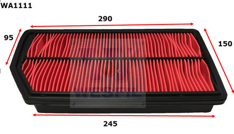 Air Filter A1866 Fits Honda WA1111 - Wesfil | Universal Auto Spares