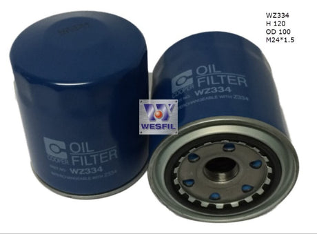 Oil Filter Z334 Fits Ford/Mazda/Toyota WZ334 - Wesfil | Universal Auto Spares