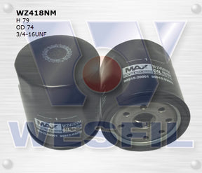 Oil Filter Z418 Multi Applic. WZ418NM - Wesfil