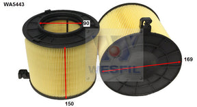 Air Filter A2002 Fits Audi WA5443 - Wesfil