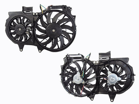 Radiator & A/C Condenser Fan (Dual, 1.8L/2.0L) Audi A4 B6/B7 2001 - 2007 ADA4-FNR-05F - Sterling Parts