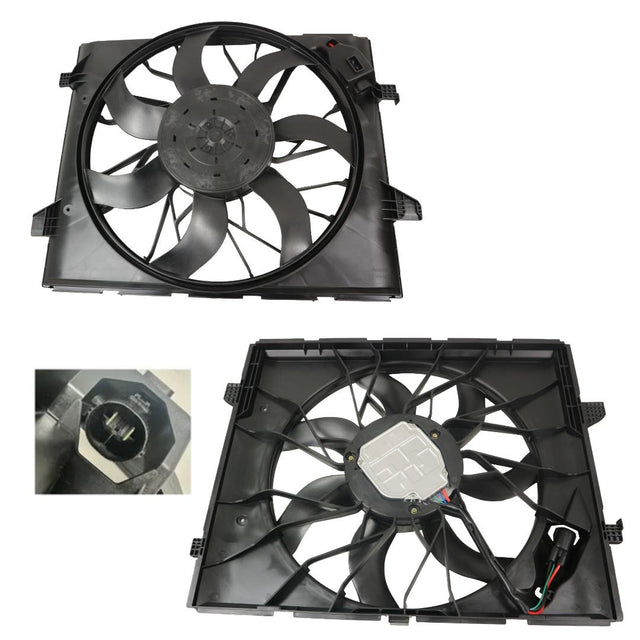 Radiator Fan (500W, Single, 2 - Pin Oval Plug) Jeep Grand Cherokee WK Series 1 2005 - 2010 AMCK - FNR - 15F - Sterling Parts - Electric Cooling Fans - Sterling Parts