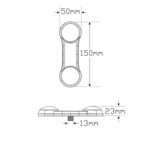 Twin Pack LED Stop/Tail/Indicator Lamp 12V Dogbone Reflector 3m Tape - LED AutoLamps