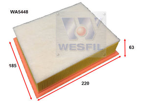 Air Filter A2052 Fits LDV WA5448 - Wesfil