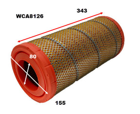 Air Filter Fits IVECO WCA8126 - Wesfil
