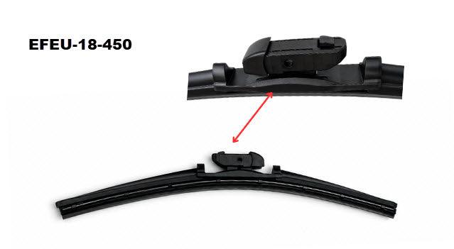 'Ultimate' Beam Blade (450mm) Exact Fit EFEU-18-450 - Exelwipe