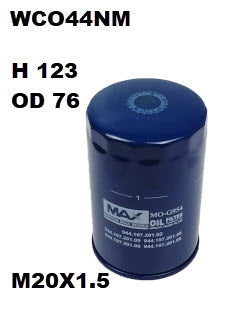 Oil Filter Fits Porsche WCO44NM - Wesfil