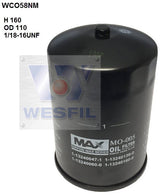 Oil Filter Z618/Z776 Fits Isuzu WCO58NM - Wesfil | Universal Auto Spares