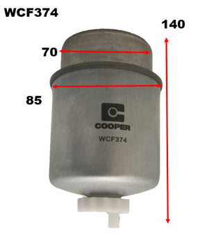 Diesel Fuel Filter Z1062 Multiple Applications WCF374 - Wesfil