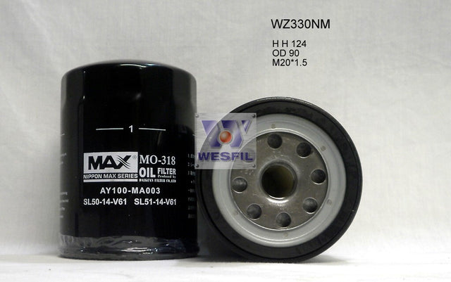 Oil Filter Z330 Fits Ford/Mazda WZ330NM - Wesfil