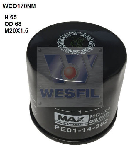 Oil Filter Fits Mazda WCO170NM - Wesfil