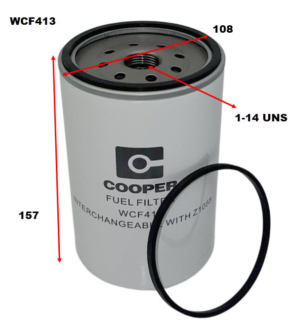 Diesel Fuel Filter Z1058 Nissan WCF413 - Cooper