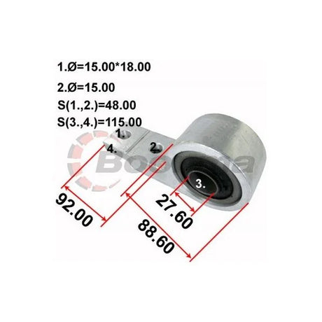 Front Control Arm Bush fits Nissan XTrail T30 01-07 – BB-7221 – Boonma | Universal Auto Spares