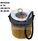 Oil Filter Fits BMW WCO239 - Wesfil | Universal Auto Spares