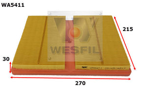 Air Filter A1935 Fits Audi WA5411 - Wesfil