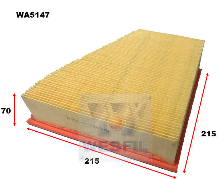 Air Filter A1715 Fits VW/Skoda WA5147 - Wesfil | Universal Auto Spares