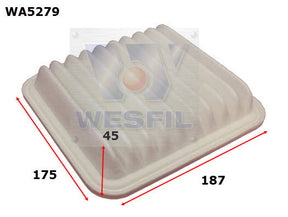 Air Filter A1771 Fits Geely WA5279 - Wesfil