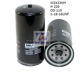 Oil Filter Z433 Fits Nissan WZ433NM - Wesfil
