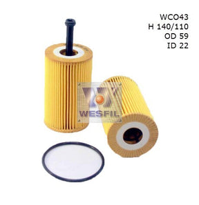 Oil Filter R2608P Fits Citroen/Peugeot WCO43 - Wesfil