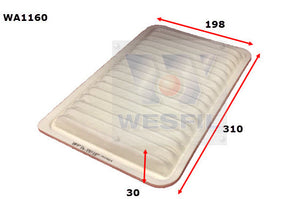 Air Filter A1524 Fits Mazda WA1160 - Wesfil