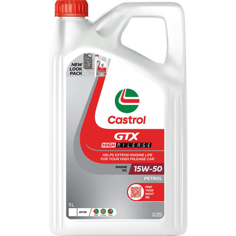 GTX High Mileage 15W-50 5L - Castrol