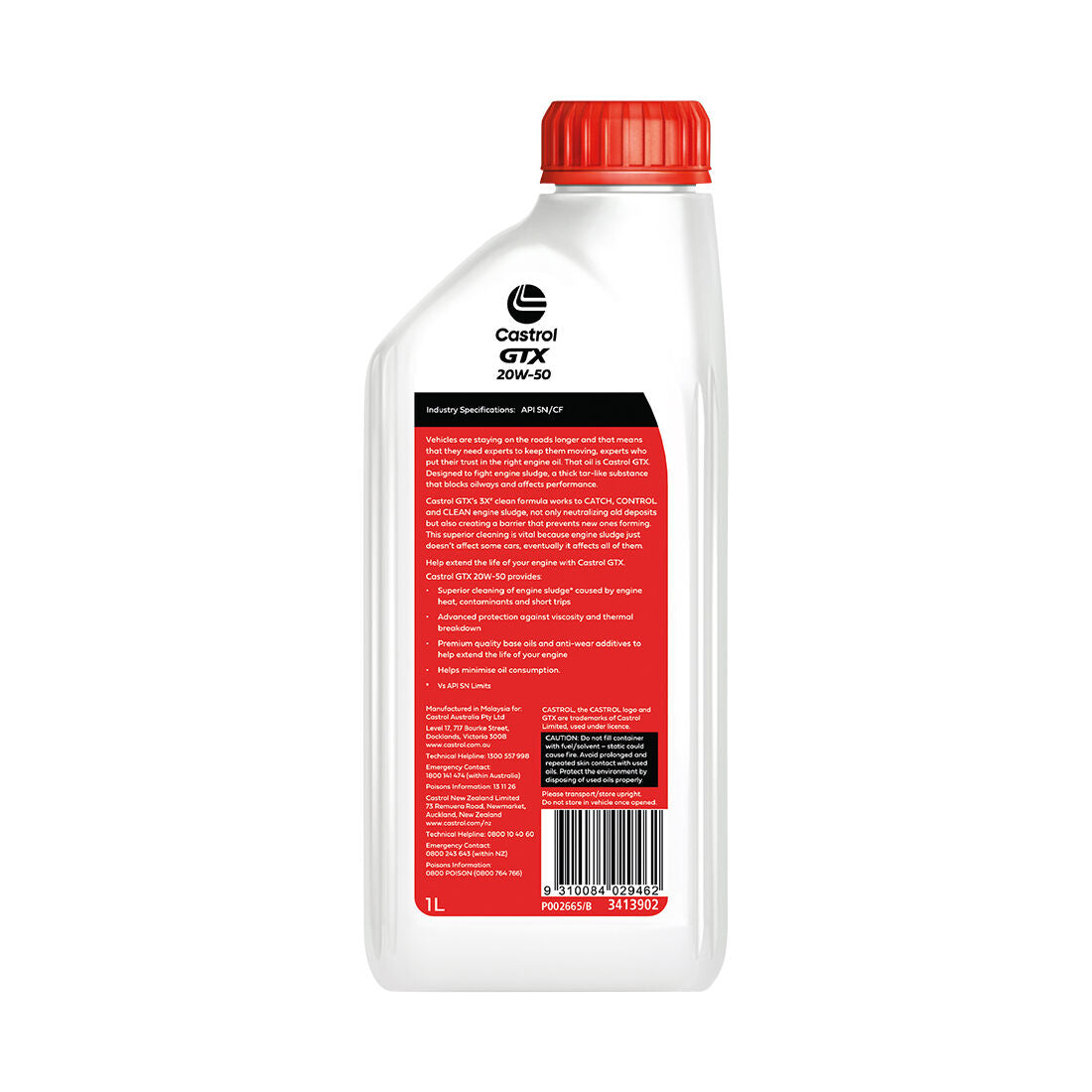 GTX 20W - 50 1L - Castrol - Mineral Engine Oil - Castrol