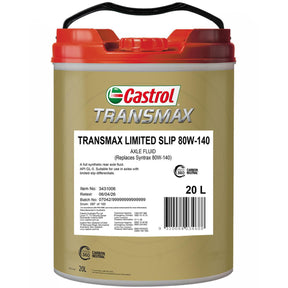 TRANSMAX Limited Slip 80W - 140 20L - Castrol - Gear & Differential Oils - Castrol